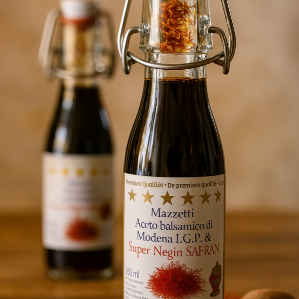 Safran Balsamico kaufen – Mazzetti Cremoso mit Super Negin Safran von SWISS SAFRAN