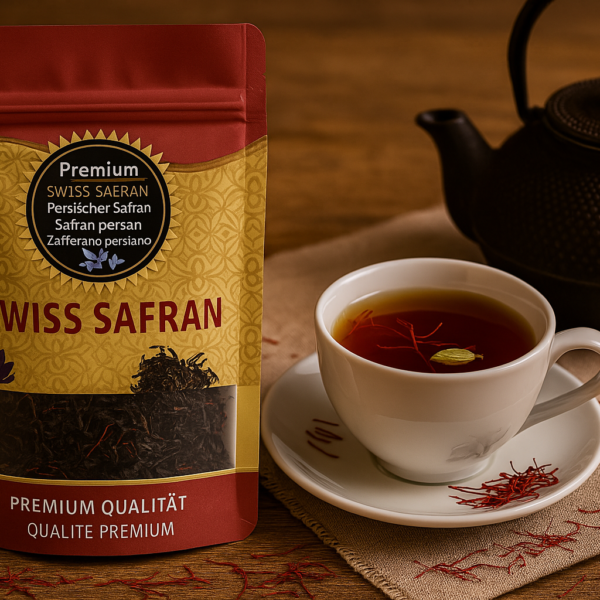Safran Tee kaufen – Royal Ceylon Tee mit Super Negin Safran und Kardamom