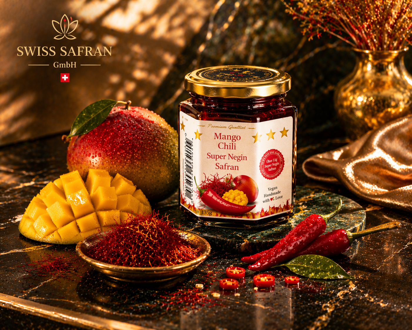 Mango Chili Chutney mit Safran – Royal Safran 135g – Bild 4